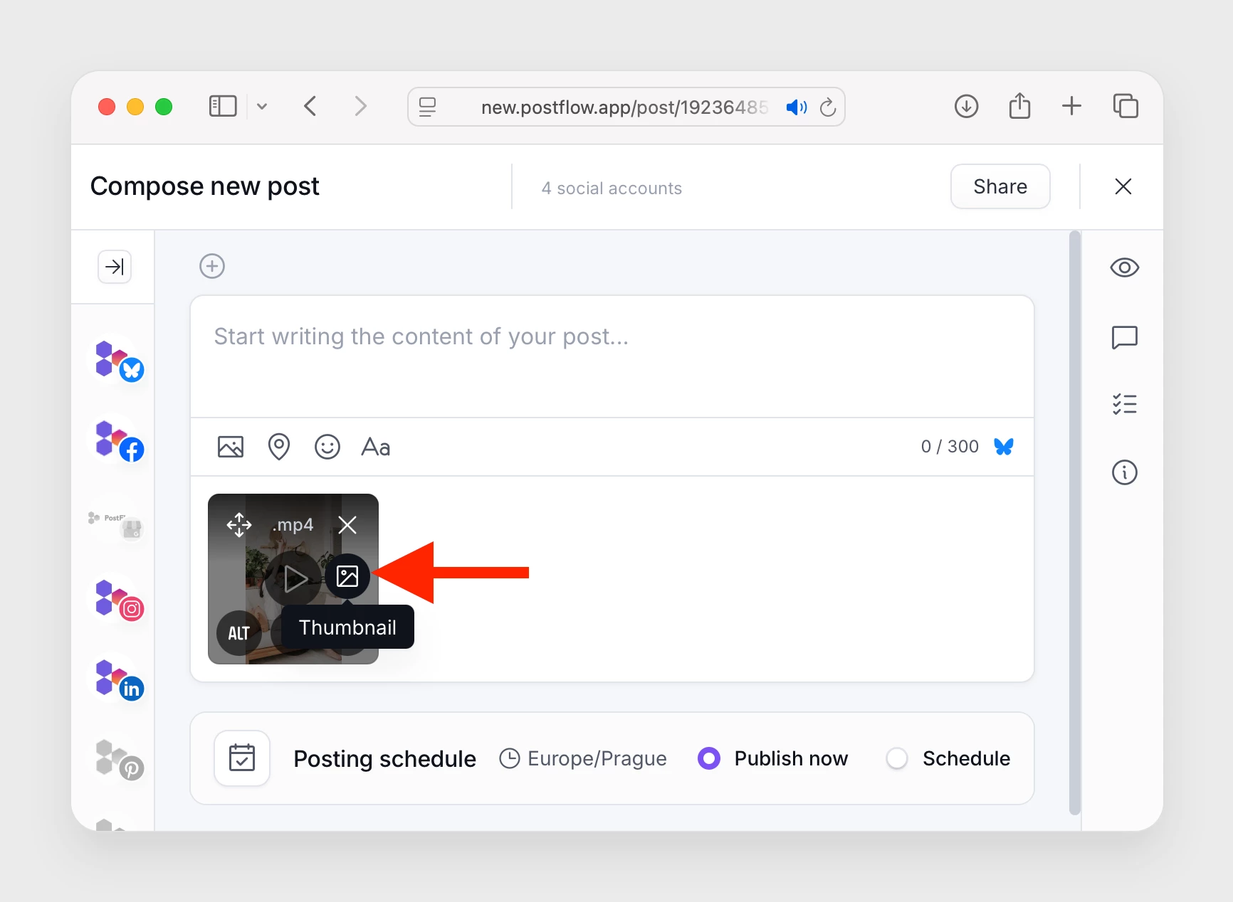 PostFlow post composer